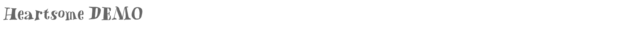Sample characters Heartsome Font
